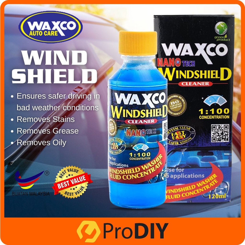 WAXCO Nano Tech Windshield Wiper Cleaner 1:100 Fluid Concentration ...