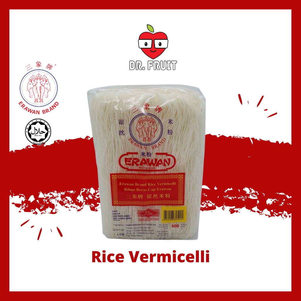 【Erawan】Rice Vermicelli - 500g 【三象牌】银丝米粉 | Dr.fruit /Bihun Beras ...
