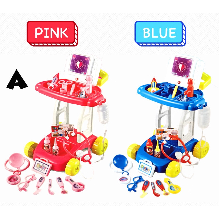 Mainan Troli Doktor Kanak-Kanak Little Doctor Pretend Play