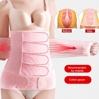3 In 1 Postpartum Belly Wrap Waist/pelvis C-section Recovery Belt Belly  Support Band After Pregnancy Tummy Control Girdle Body Shaper