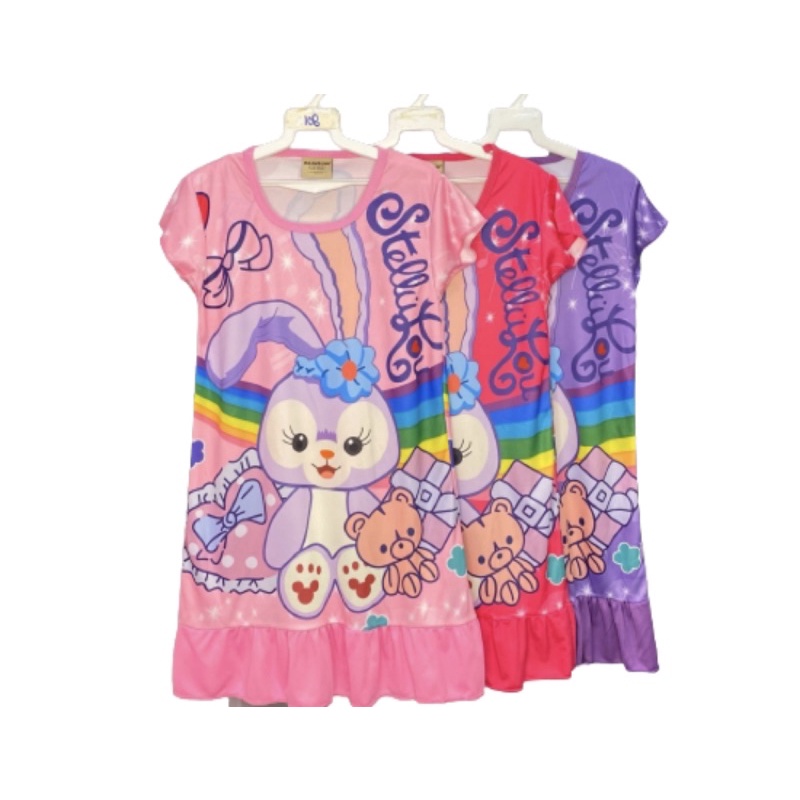 Stella Rabbit Dress Baby Girl Cartoon Pink Gown Purple Gaun | Shopee ...