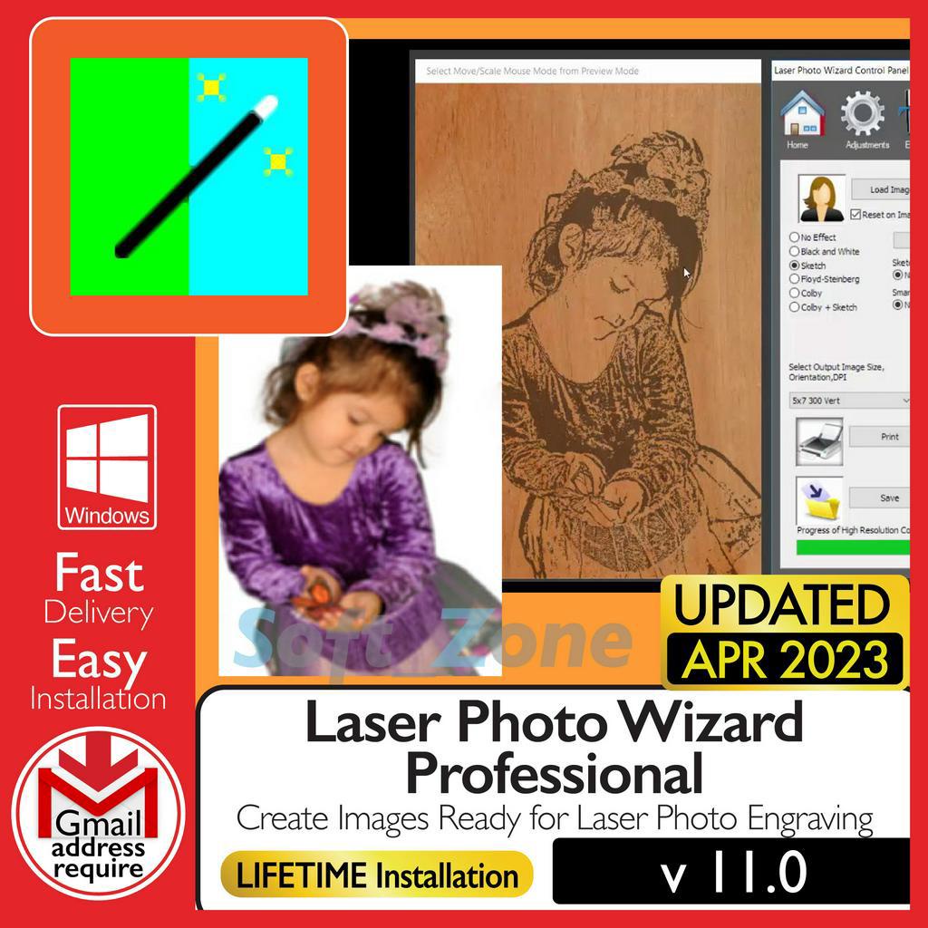 Laser Photo Wizard Professional 11.0 Create Images Ready for Laser