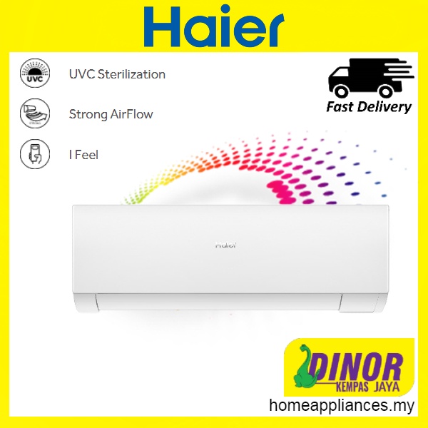 HAIER 1.5HP UVC STERILIZATION TRIPLE AIRFLOW SMART CLEAN INVERTER ...