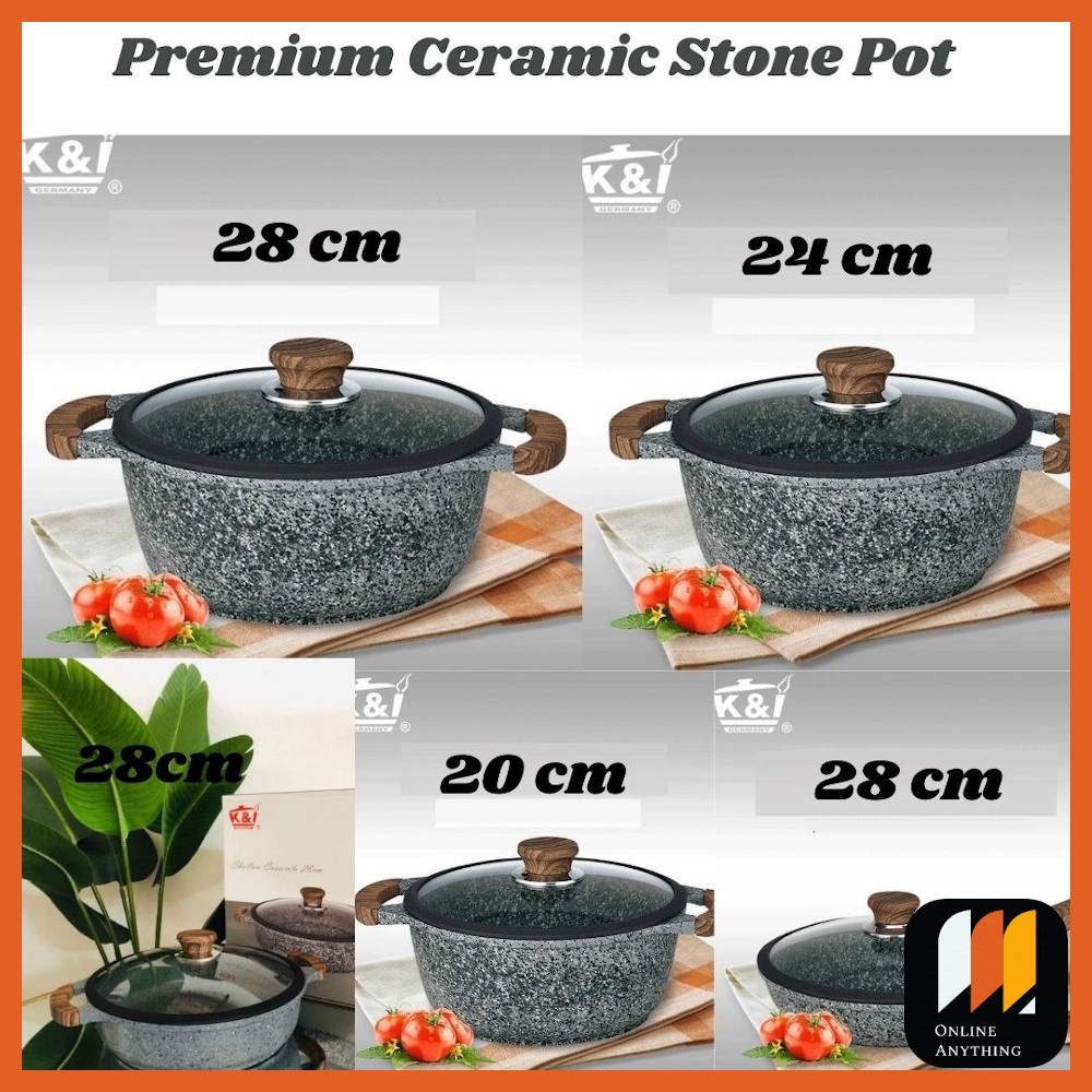OA Periuk Rendang Periuk Batu Granite Induction Ceramic Stone Casserole ...