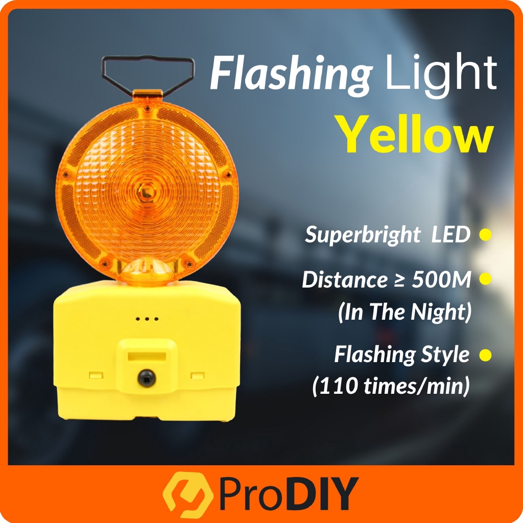 Flashing Light Yellow Industrial Road Safety Warning Light Barricade