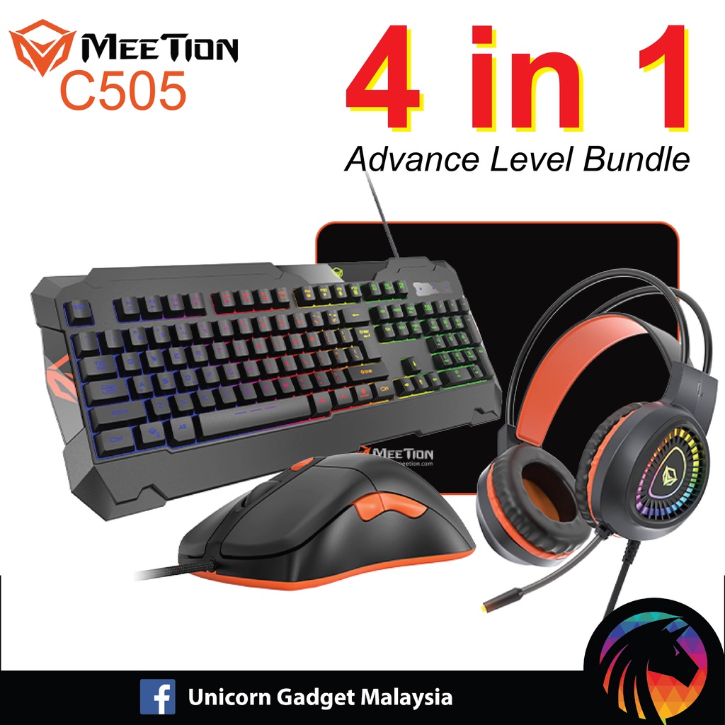 4in1 Combo Meetion C505 Meetion C500 Combo In Gaming Combo Mouse