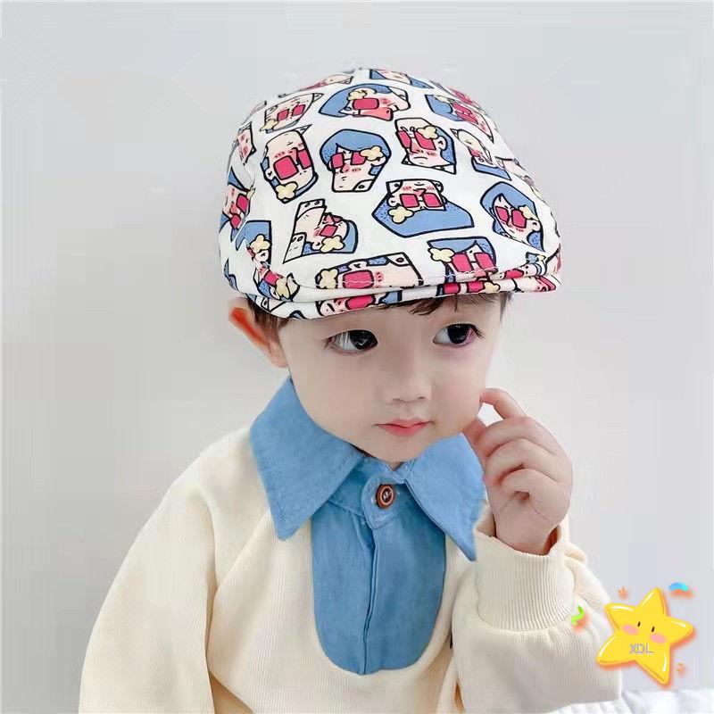 topi baby boy beret budak kids gentleman hat Baby Breda Hat Spring Traveling is a versatile