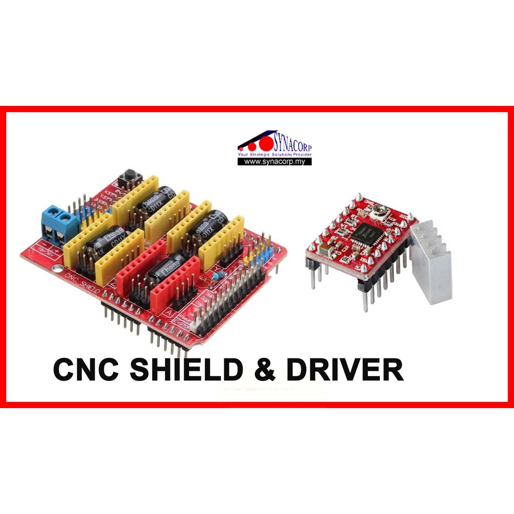 A4988 Stepper Motor Driver Module CNC Shield V3 for Arduino | Shopee ...