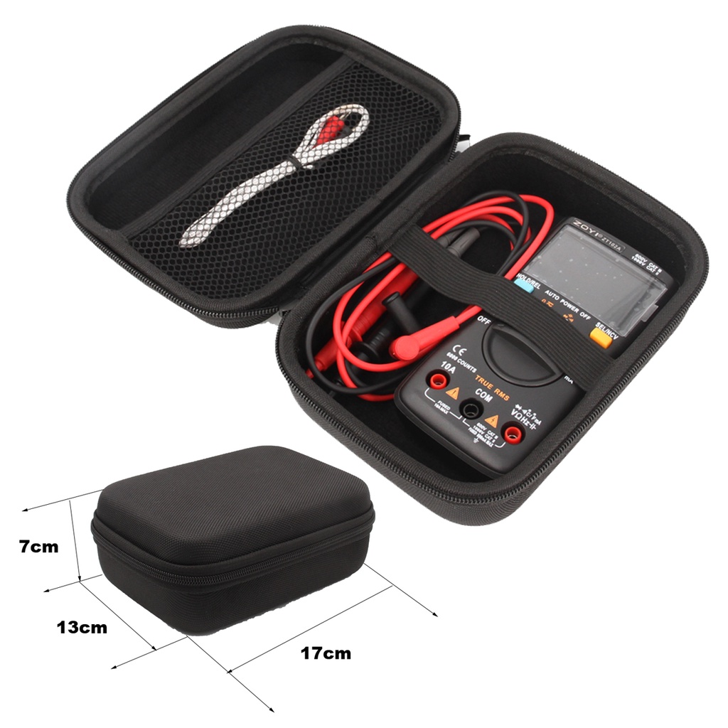 Digital Multimeter bag Black EVA Hard Case Storage Waterproof ...