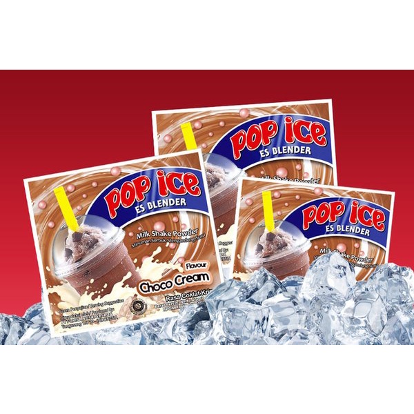 Pop ICE ICE Blender Sachet Drink Milk Powder 23gr Choco Cream Flavor