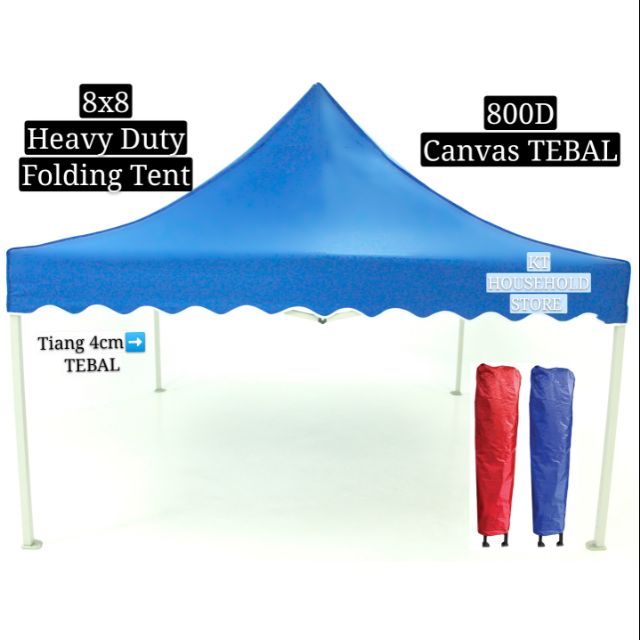 KT WARE 8x8 ft heavy duty folding canopy folding tent kanopi bazar payung pasar malam khemah