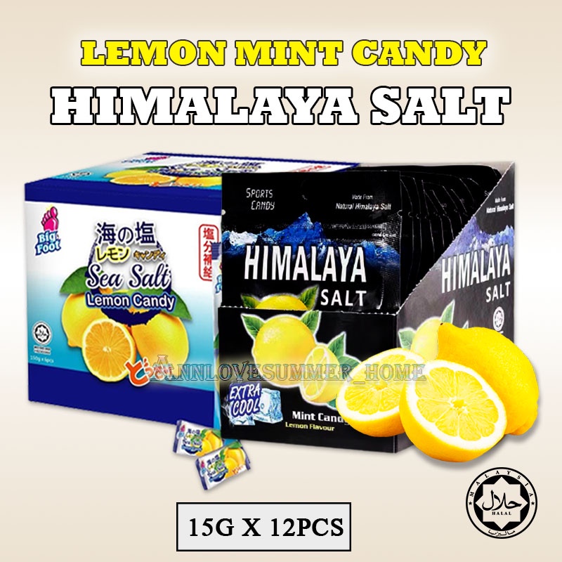 Salt Himalaya Salt Candy Lemon Flavour Increase Hydration 8 Packs Mint Candy