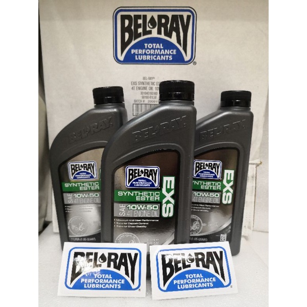 Bel-Ray EXS Full Synthetic Ester 4T Engine Oil - 10W-50, 1 Liter (1L) For 4-Stroke Motorcycles