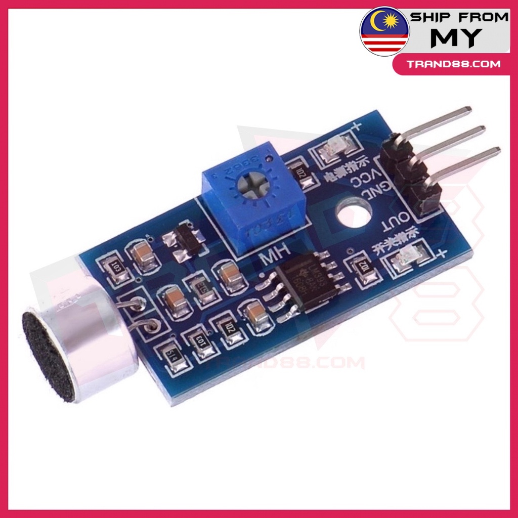 Sound Detection Mic Sensor Module Microphone Voice Adjustable For ...