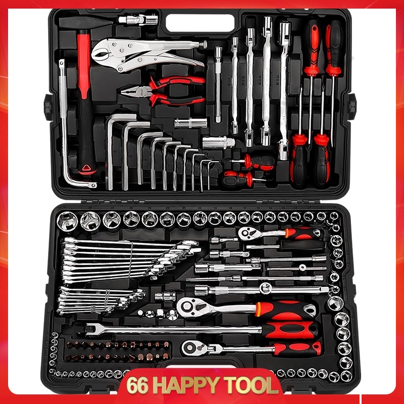 66 Happy Tool Ready Stock Automotive 132pcs 1/4 3/8 & 1/2 Universal ...