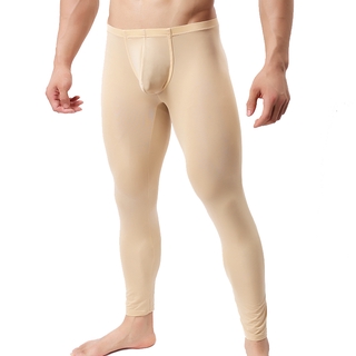 New Coming Sexy Men's Ultra-Thin Silky Long Johns Thermal Pants Cool Leggings  Underwear S M L XL XXL - AliExpress