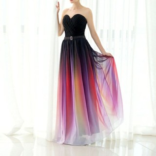 Black and rainbow wedding hot sale dress