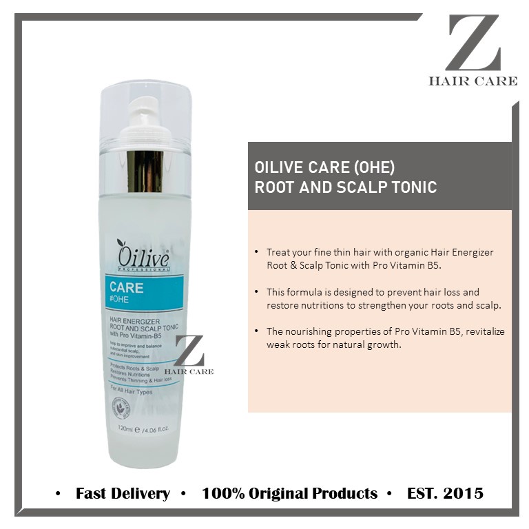 Oilive Care (OHE) Hair Energizer Root And Scalp Tonic 120ml Shopee