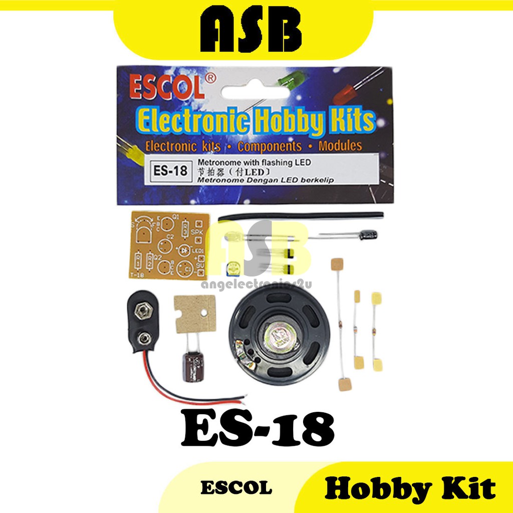 (1pc) ESCOL ES-18 Metronome With Flashing LED Electronic Hobby Kits ...