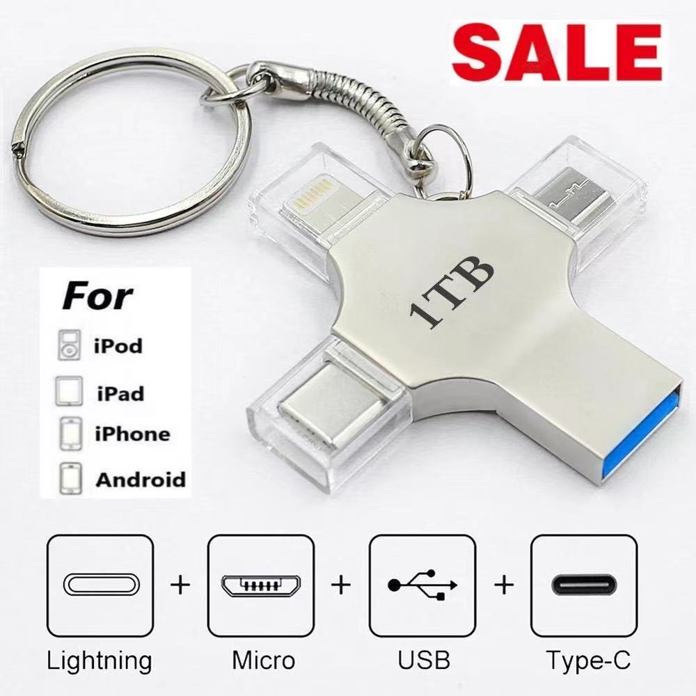 4in OTG USB Flash Drive 16GB 32GB Pendrive 64GB Type-C USB Stick