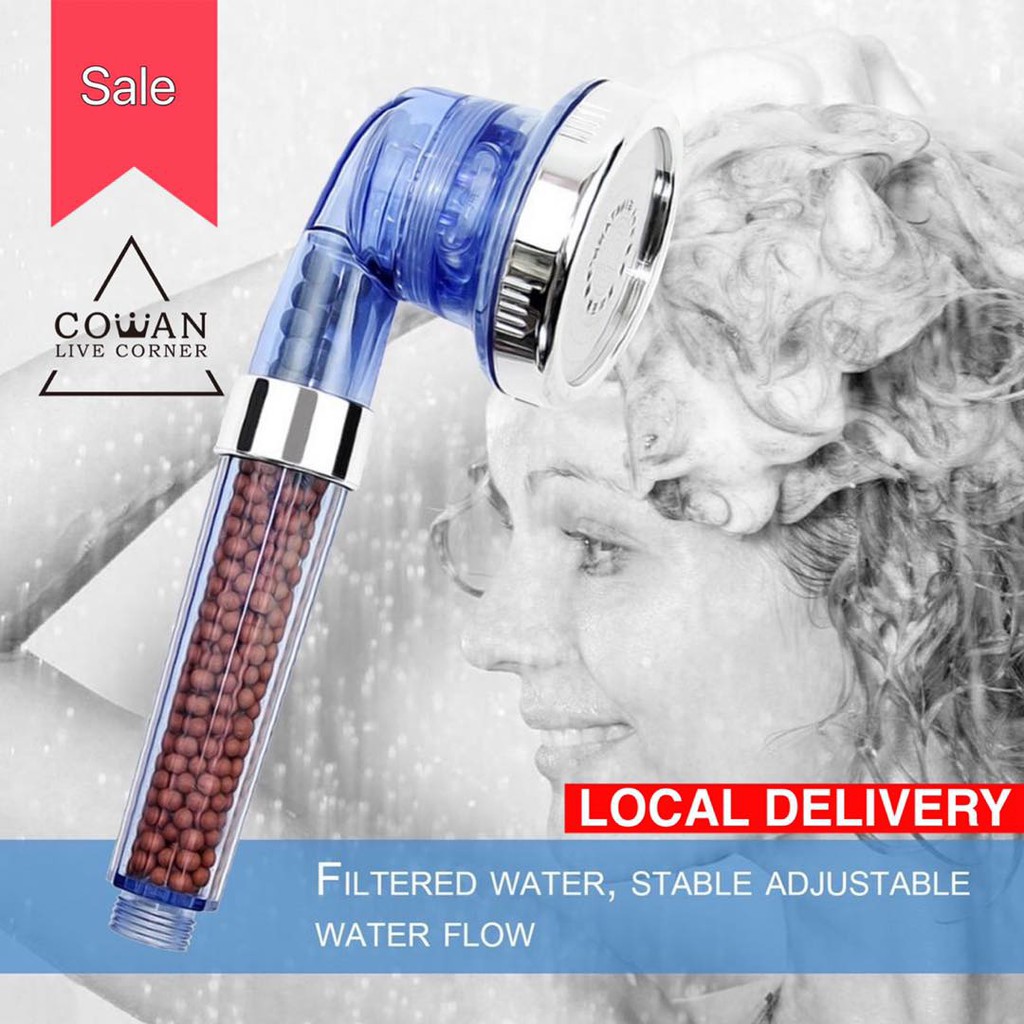 3 MODE Shower Head Negative Ion High Pressure Water Spa Shower Head