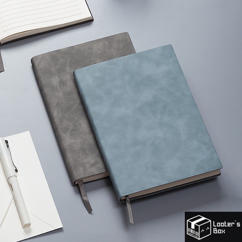 A5 Minimalist Leather Grid Blank Ruled Lined Notebook Planner Bullet ...