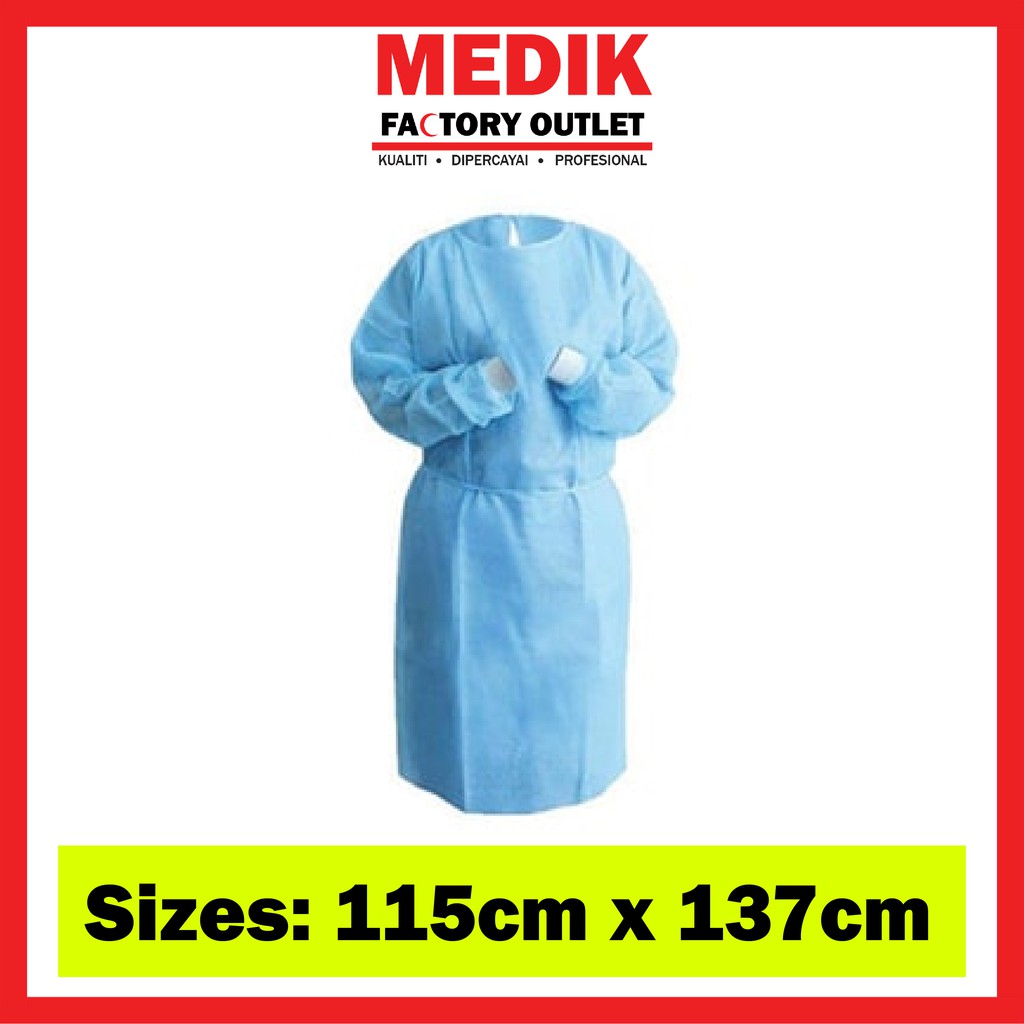 SMS Fabric Isolation Gown (piece) MDA Approved | Shopee Malaysia