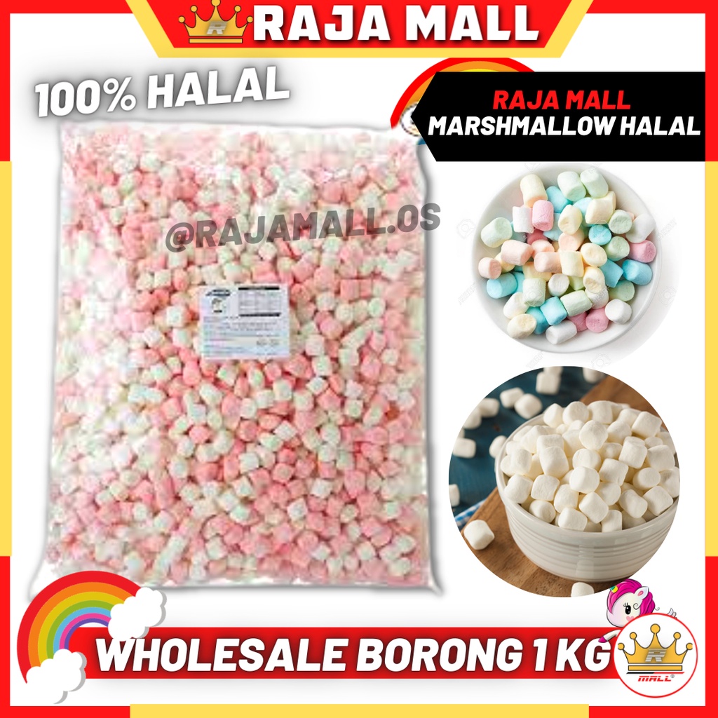 Halal 1kg Borong Murah Marshmallow Coklat Marshmellow Chocolate