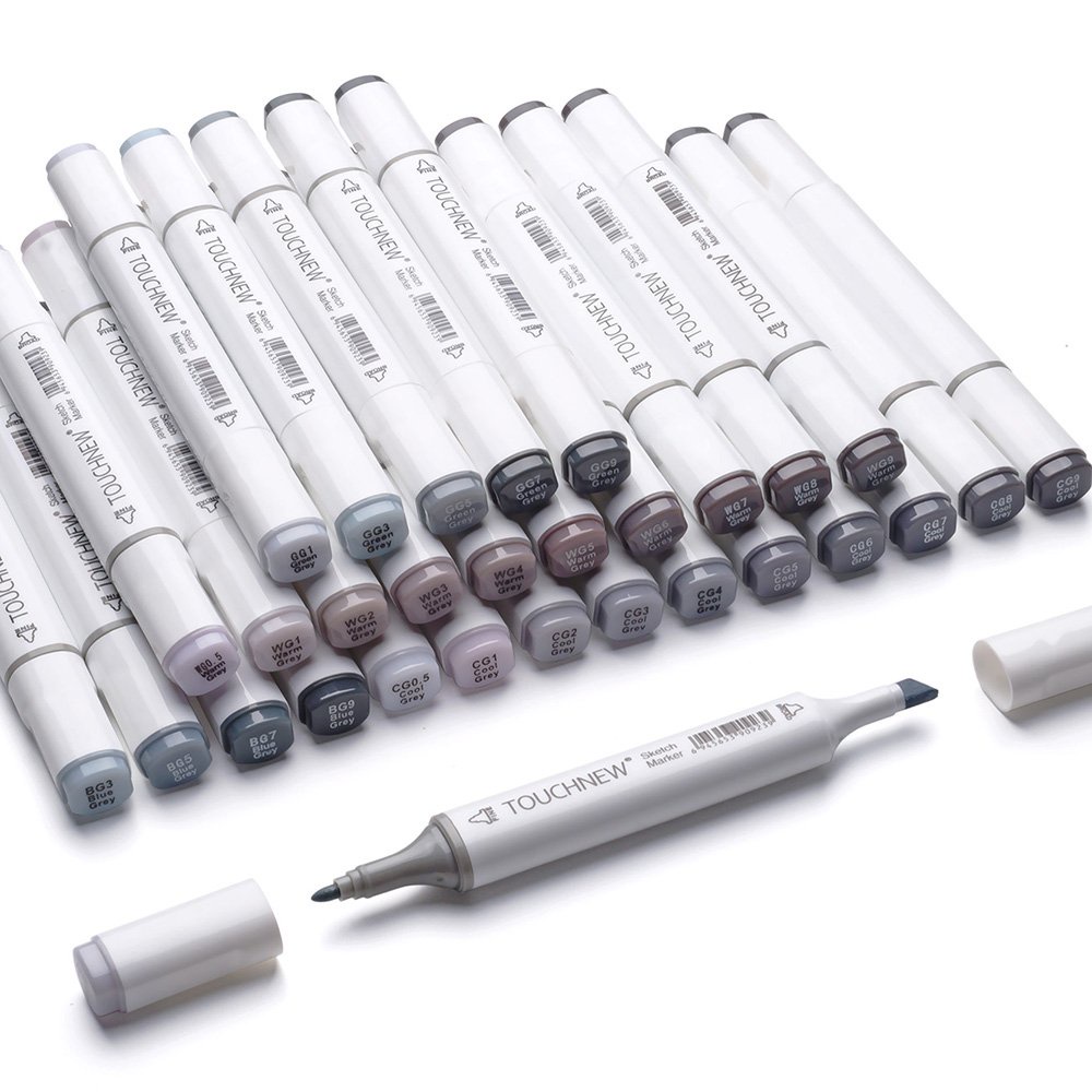 30 Colors TOUCHNEW Gray Series for Graphic Drawing Comic Strips Paint ...