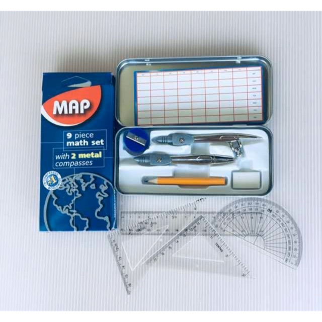 MAP math set with 2 metal compasses | Shopee Malaysia