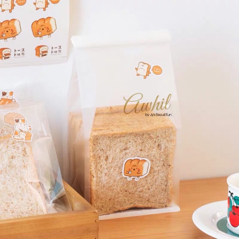 🍞Ready Stock🍞Toast Bag 450g Loaf Bread with Twist Tie Bag Bekas Roti ...