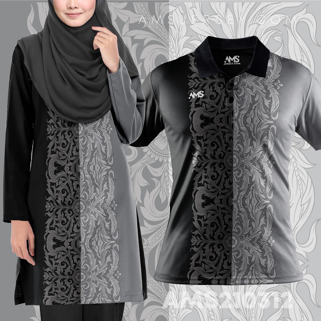 Design Ams210312 Couple Tshirt Muslimah Couple Wear Couple Set Couple