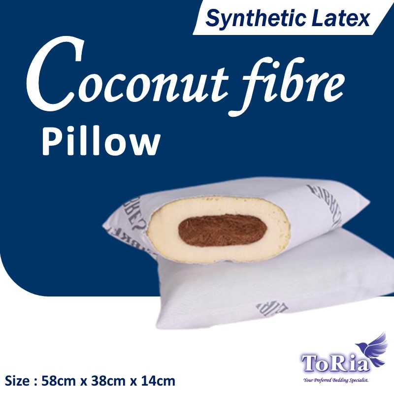 FIBRE STAR Synthetic Latex with Coconut Fibre Pillow / Firm Pillow / High Pillow / Bantal Keras