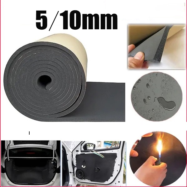 5/10mm Car Anti Sound Proof Proofing Noise Deadening Deadener Insulation, Studio Music Equipment