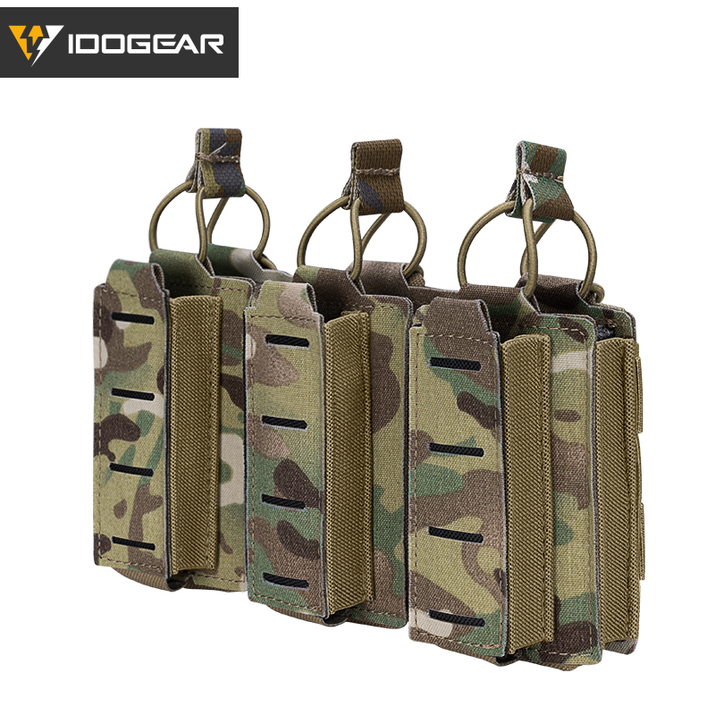 【COD】IDOGEAR Tactical Triple Magazine Pouch 9mm 556 Carrier MOLLE Pouch ...