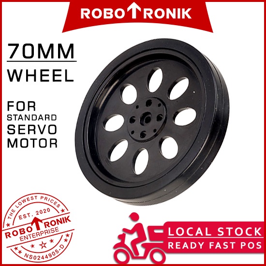 Servo Motor Wheel w Rubber Tire 70mm (25T) Shopee Malaysia
