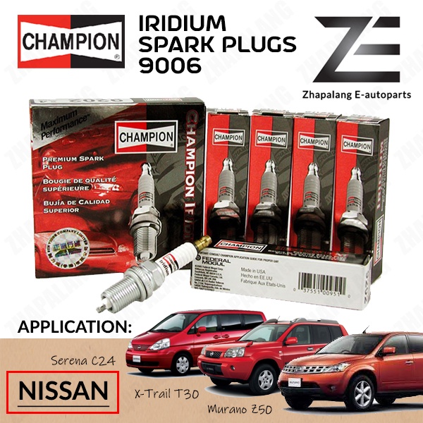 CHAMPION IRIDIUM 9006 Spark Plug Nissan XTrail T30 Serena C24 Murano