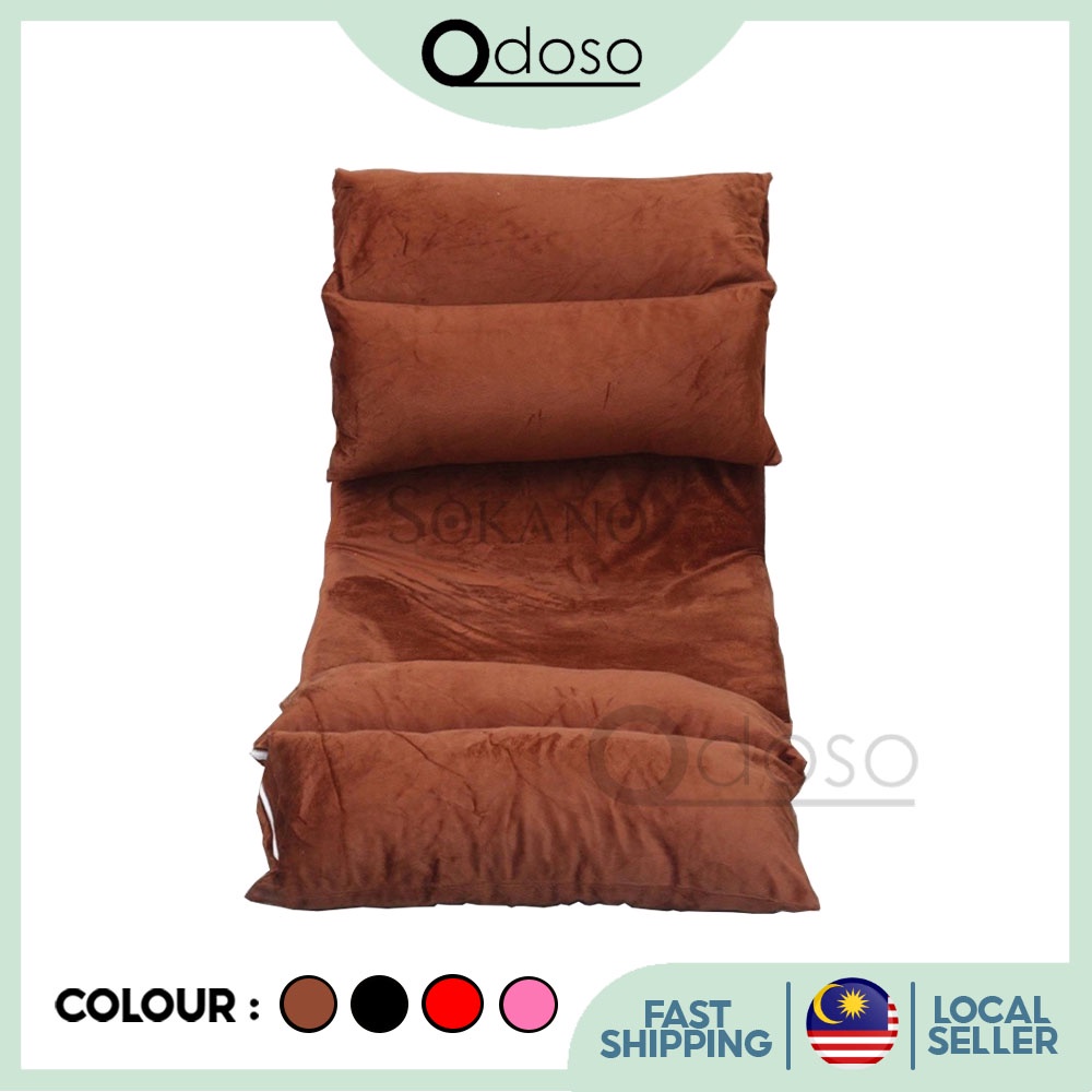 ODOSO SF002 XL Size Foldable Long Sofa Futon with Detachable Cover