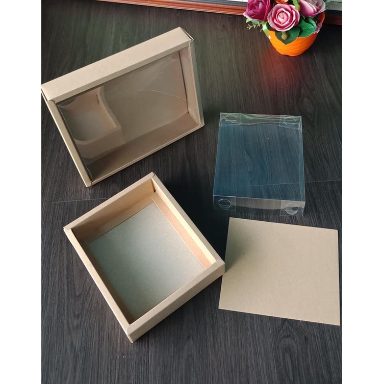 5 or 10pcs Goodies Gift Box Product Display Packaging Kraft Box Clear