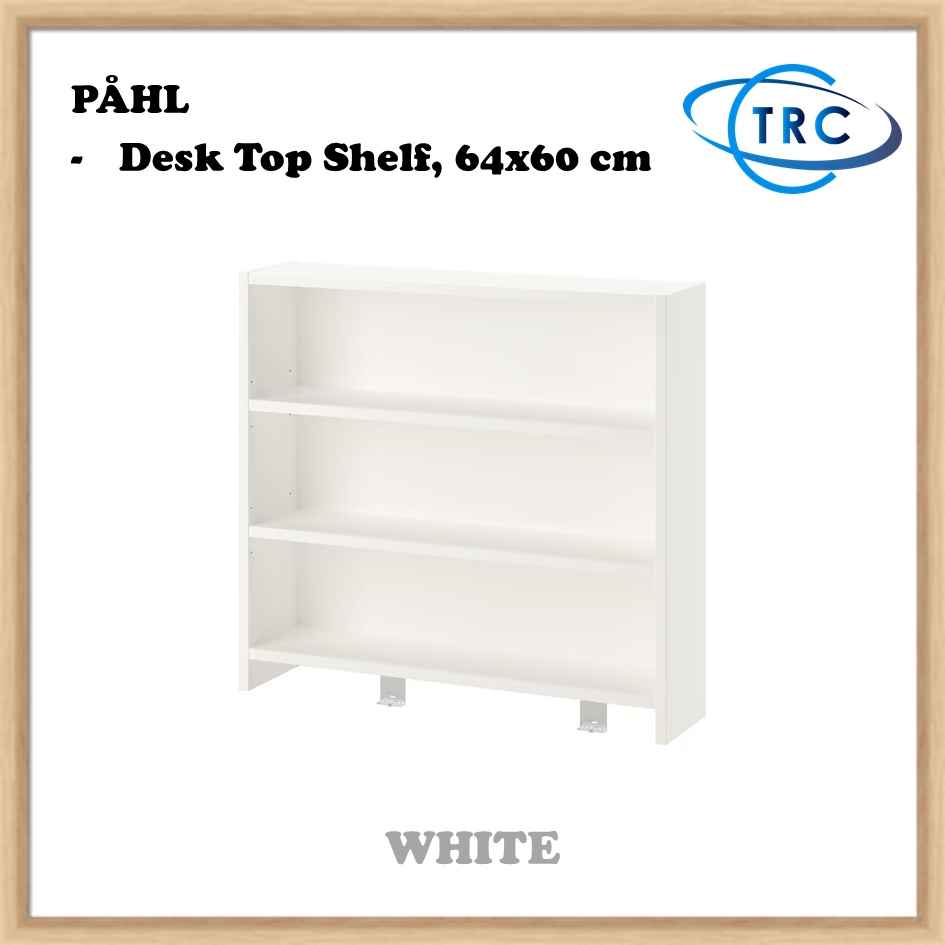 PAHL Desk top shelf, white 64x60 cm / Shelves / Rack / Table Top Shelf