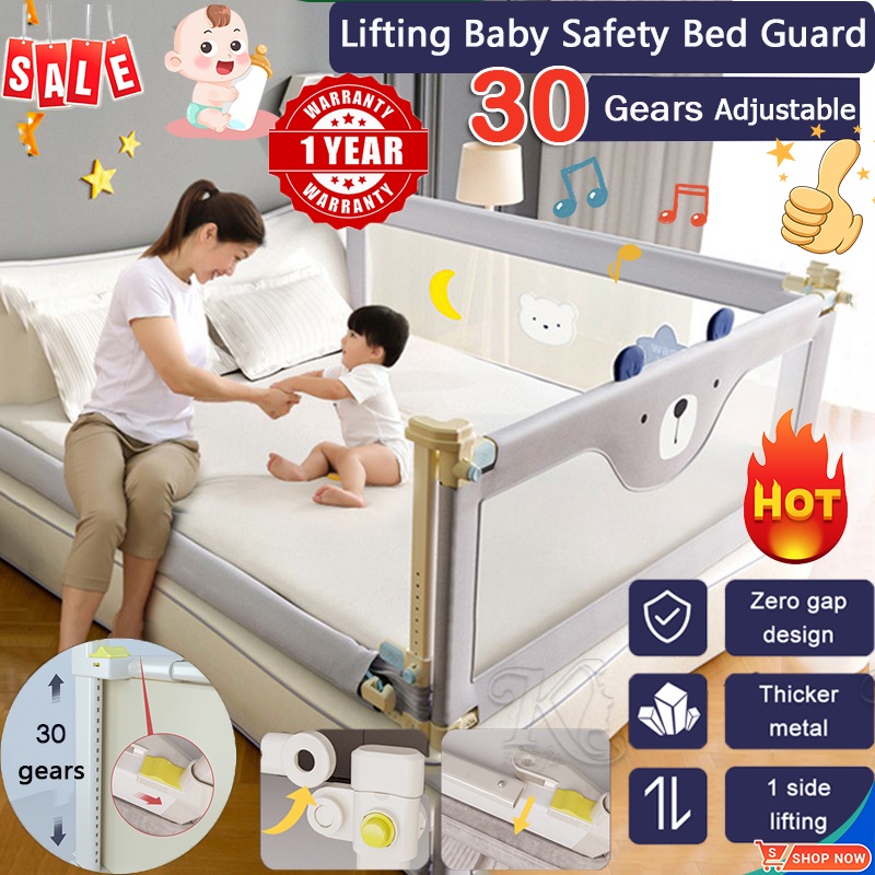 Baby Bed Fence Slide Down Baby Bed Rail Guard For Babies Kids Security ...