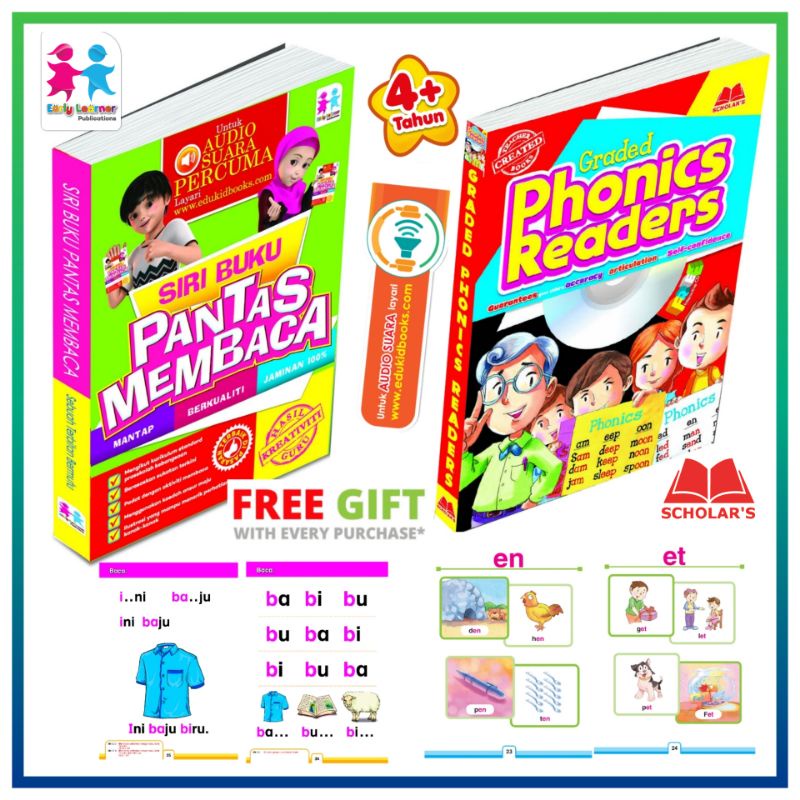 Top Seller Combo Set Pantas Membaca + Graded Phonics Readers Free