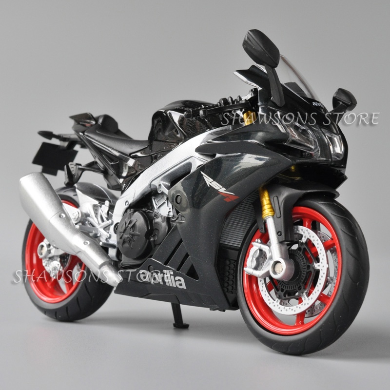 Modèle Moto Aprilia RSV4 RR1000 1/12 | Die-Cast Métal | Noir | Collection | Cadeau Garçon