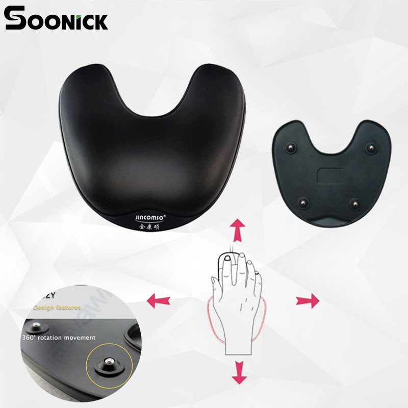 Memory Foam Mouse Wrist Rest Mouse Gaming Sliding Rotating Pad for Palm