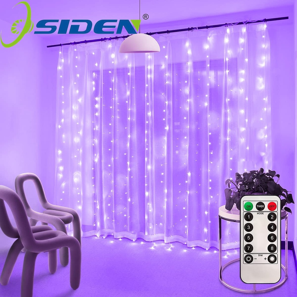 3m 3m 300led String Lights 8 Modes With Remote Control Curtain Lights