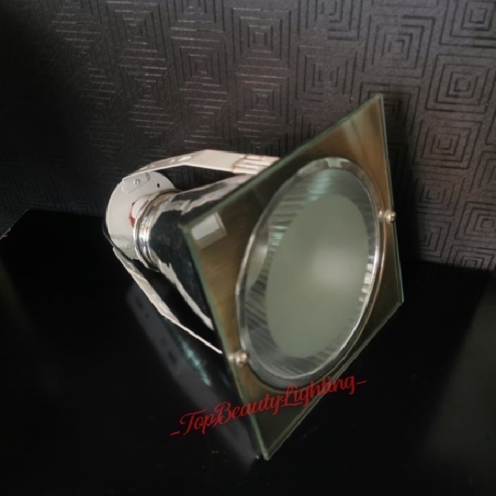 Holder Base - E27 Base Recessed LED Downlight_Casing_Square_Silver ...
