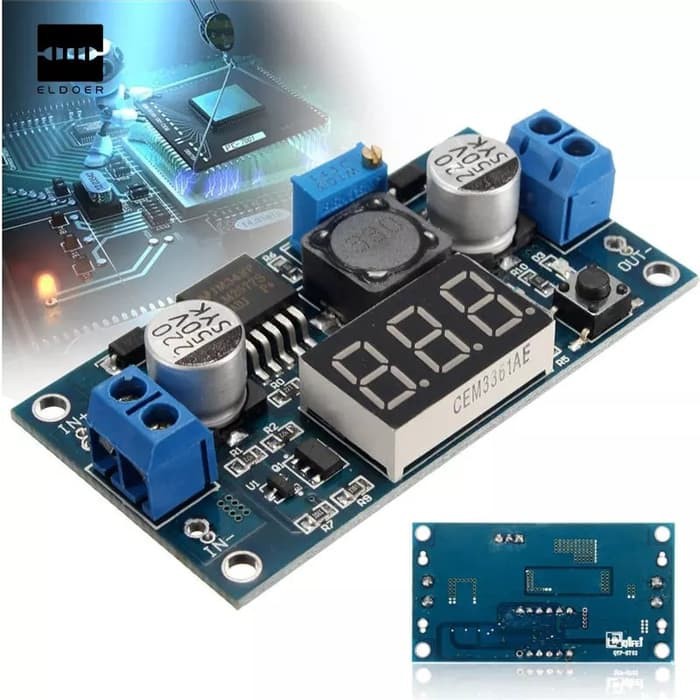Adjustable Step up LM2577 Step-up Boost Converter Module + Voltmeter ...