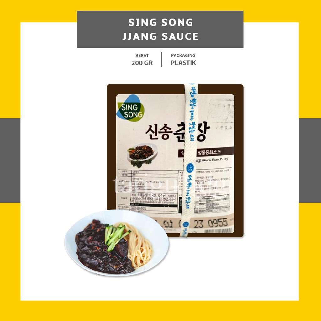 Chunjang Jjang Korean Black Bean Paste 300gr Korean Black Soy Soy Soy Sauce Jjangmyoen 9751