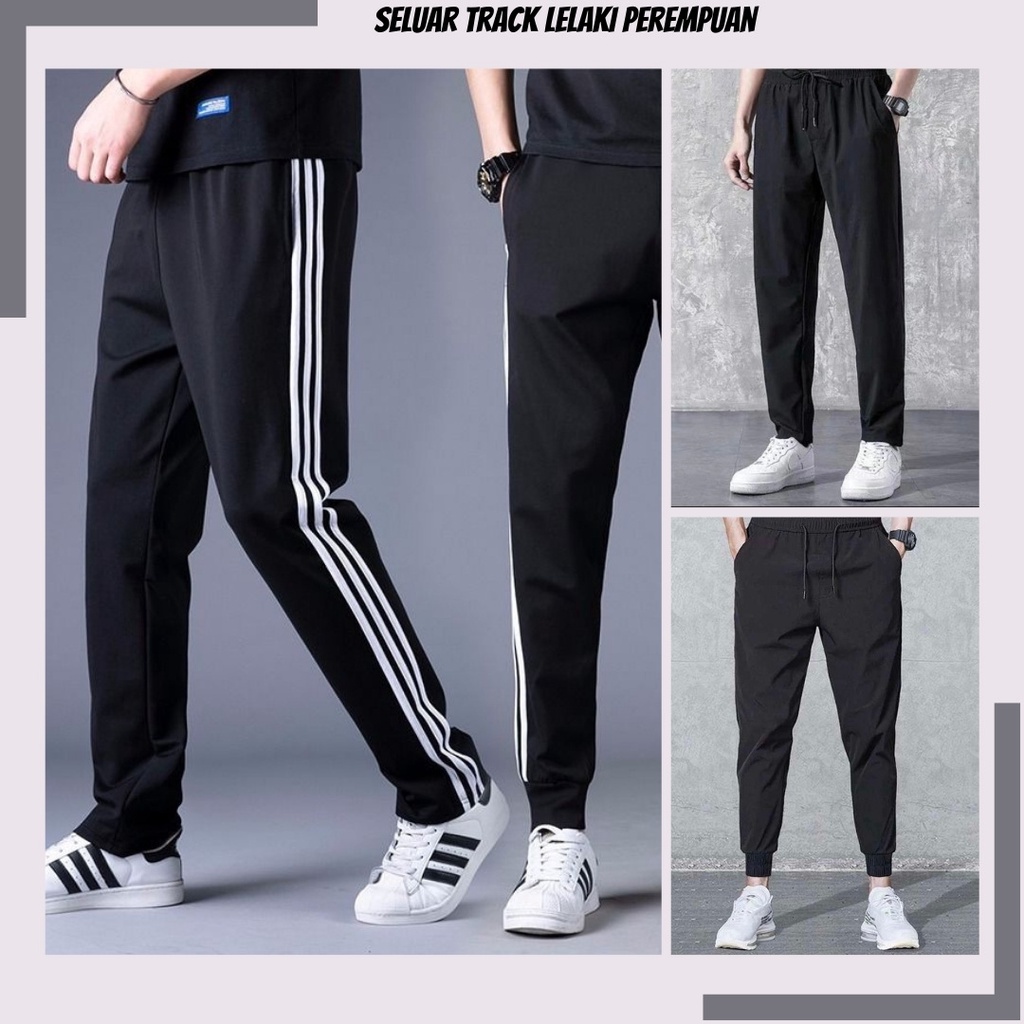 Seluar Tracksuit Pants Perempuan Lelaki Panjang Sukan | Shopee Malaysia