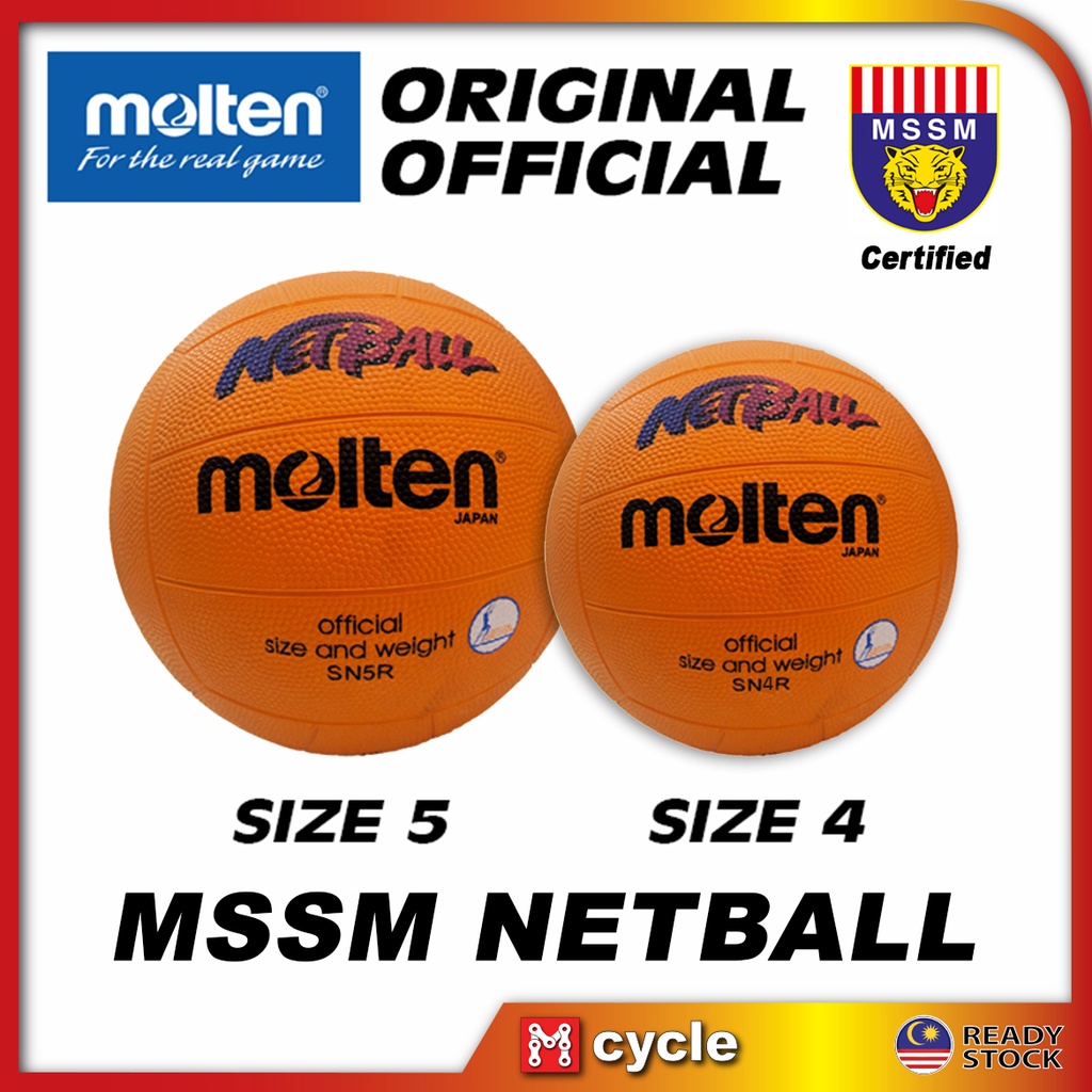 [100% Original] Molten Glebert Netball SN5R Size 5 SN4R Size 4 Official ...